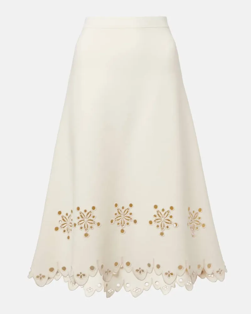 Altuzarra Midirock Melly aus Crêpe Weiß