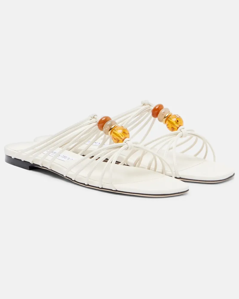 Jimmy Choo Sandalen Lova aus Leder Weiß