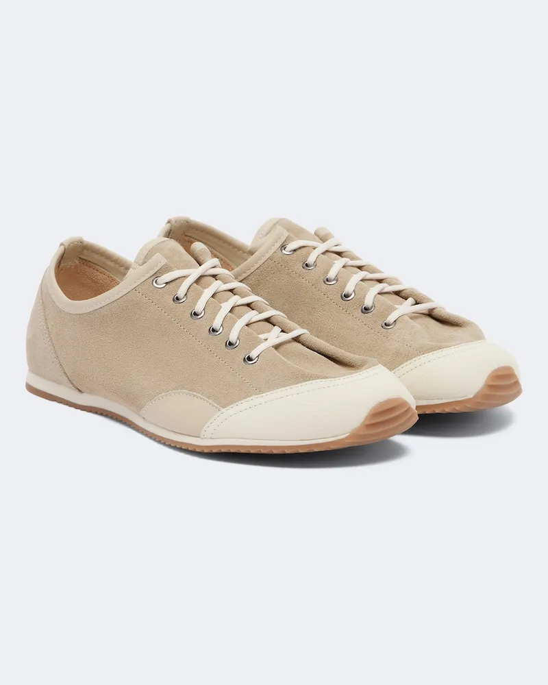 Christophe Lemaire Sneakers Gummy Grips mit Leder Beige