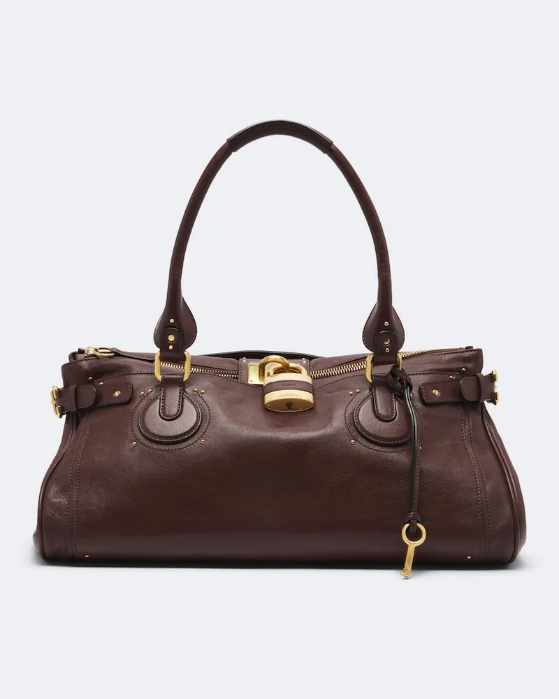 Chloé Chloé Schultertasche Paddington Extra Large aus Leder Braun