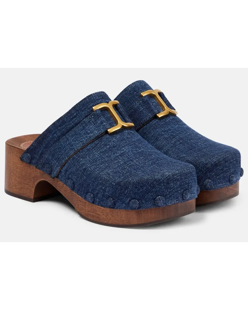 Chloé Chloé Clogs Marcie aus Denim Blau