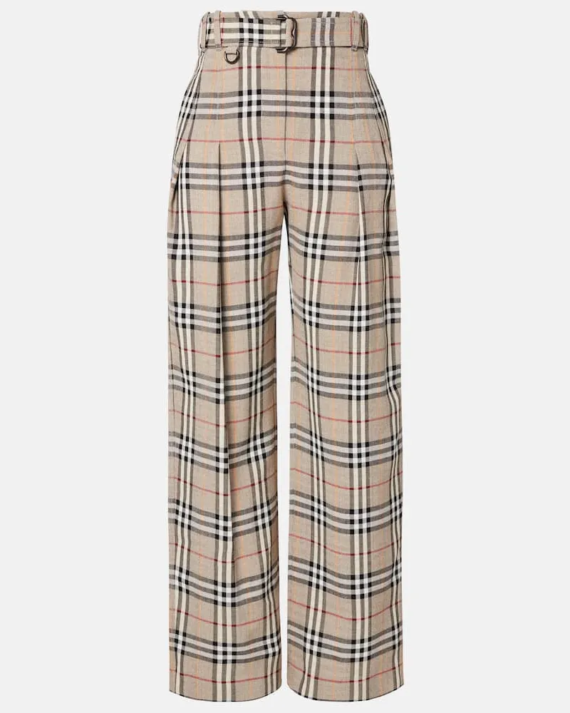 Burberry Weite Hose Burberry Check Beige