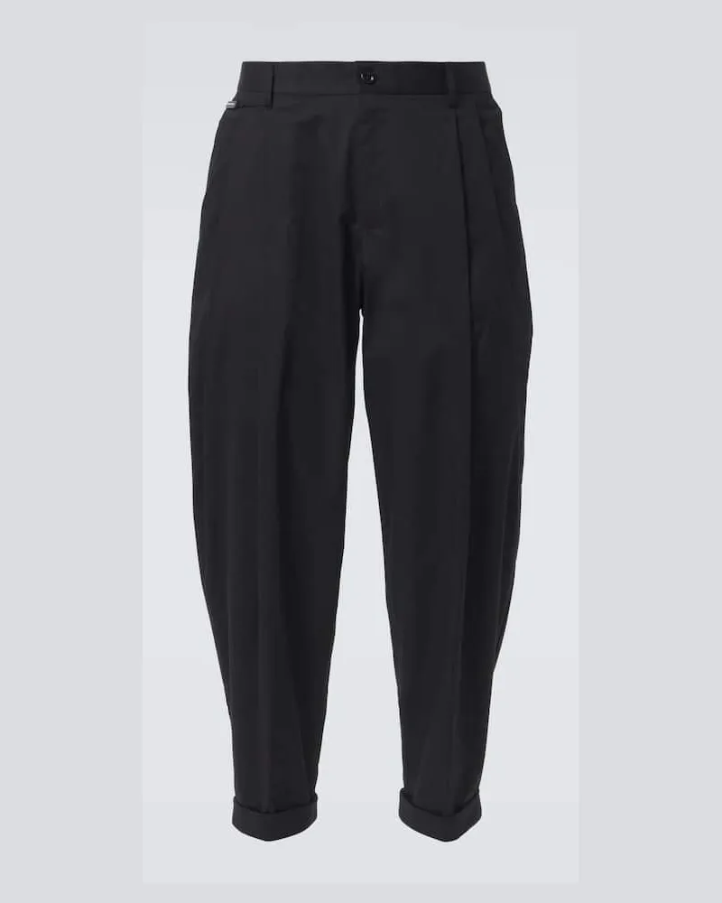 Dolce & Gabbana Hose aus einem Baumwollgemisch Schwarz