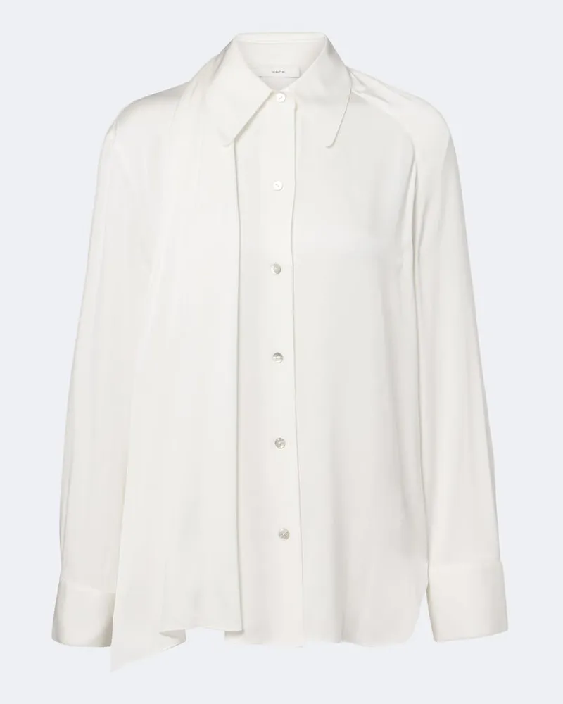 Vince Bluse aus Satin Weiß