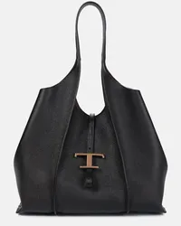 TOD'S Tote Timeless Medium aus Leder Schwarz