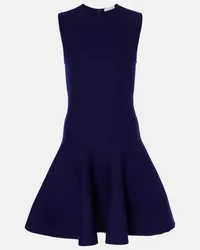 Alaïa Alaia Minikleid aus einem Wollgemisch Blau