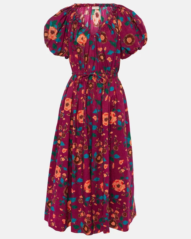 Ulla Johnson Midikleid Vika aus Baumwolle Rosa