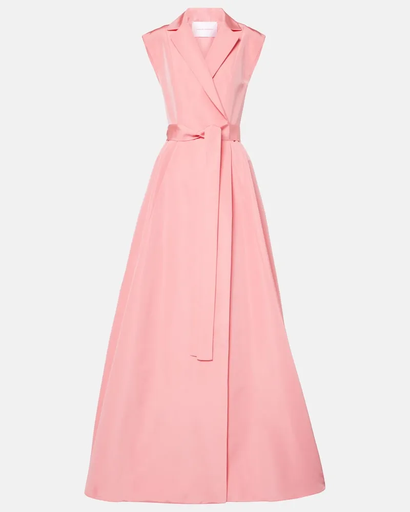 Carolina Herrera New York Robe aus Seide Rosa