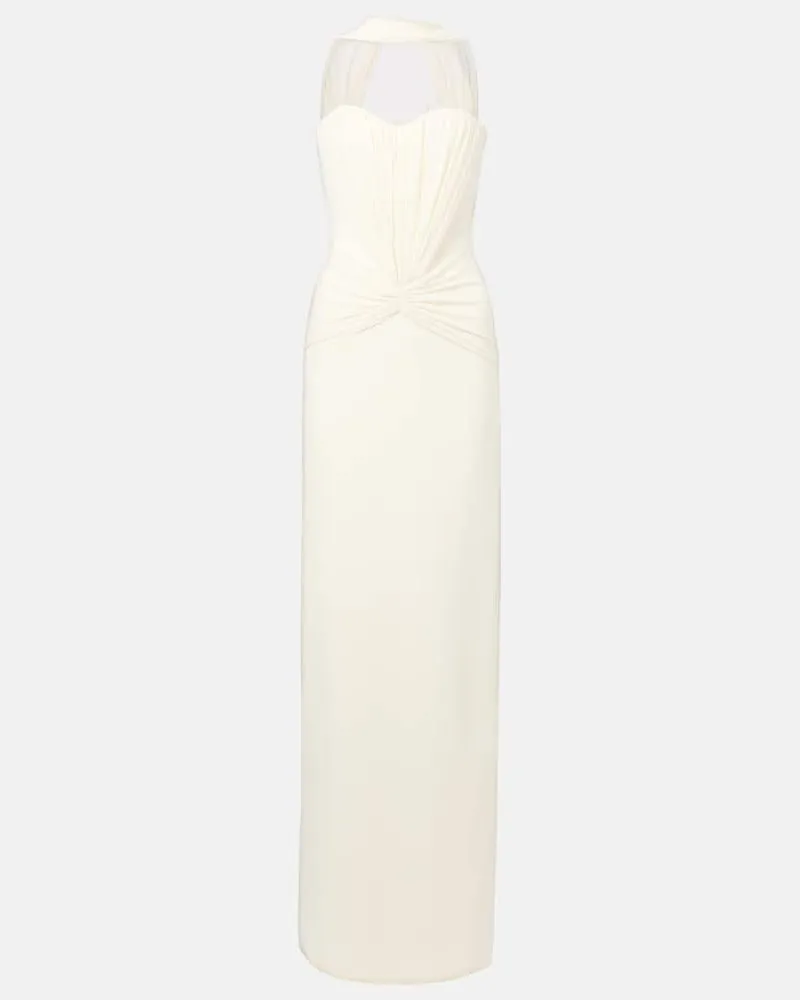 David Koma Cocktailkleid aus Cady Weiß