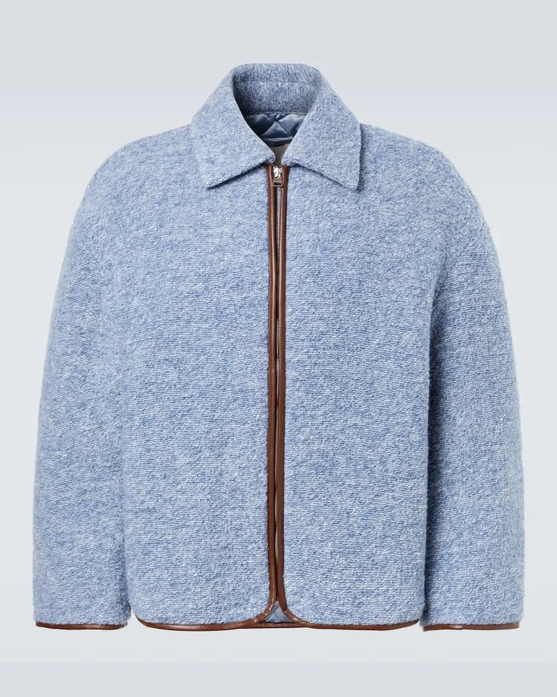J.W.Anderson Jacke aus einem Wollgemisch Blau