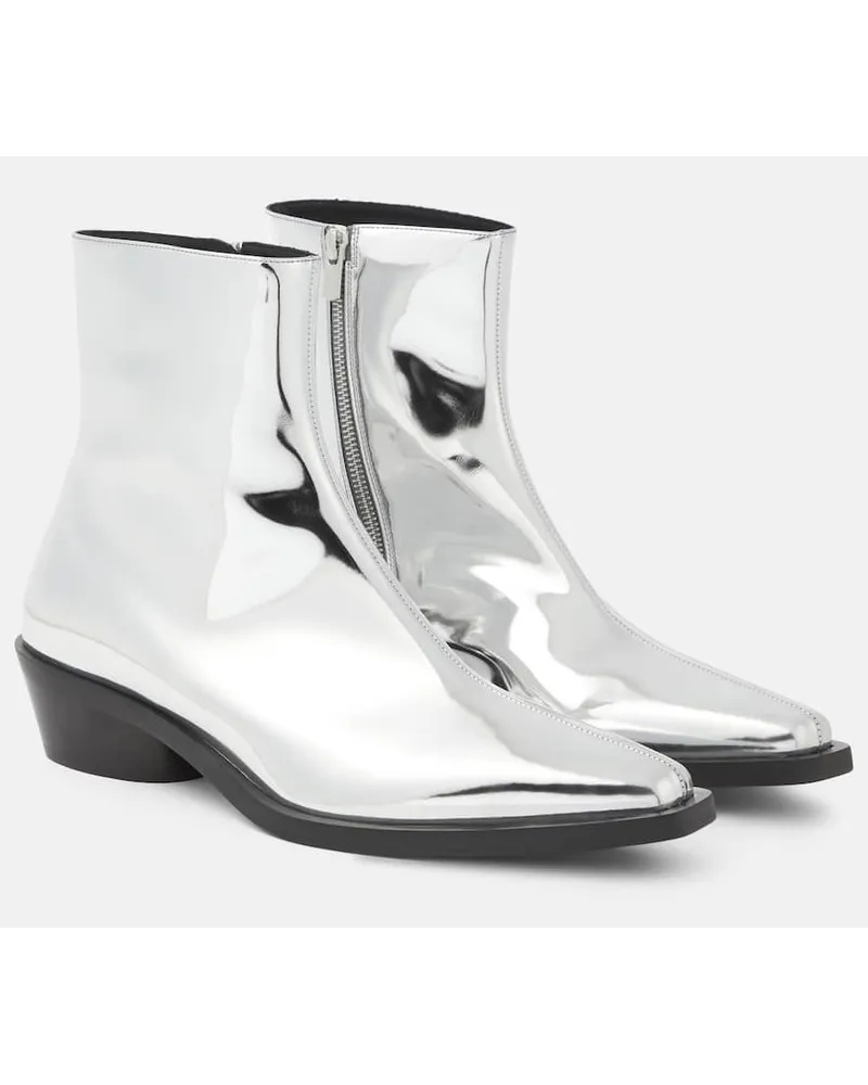 Proenza Schouler Ankle Boots Bronco Silber