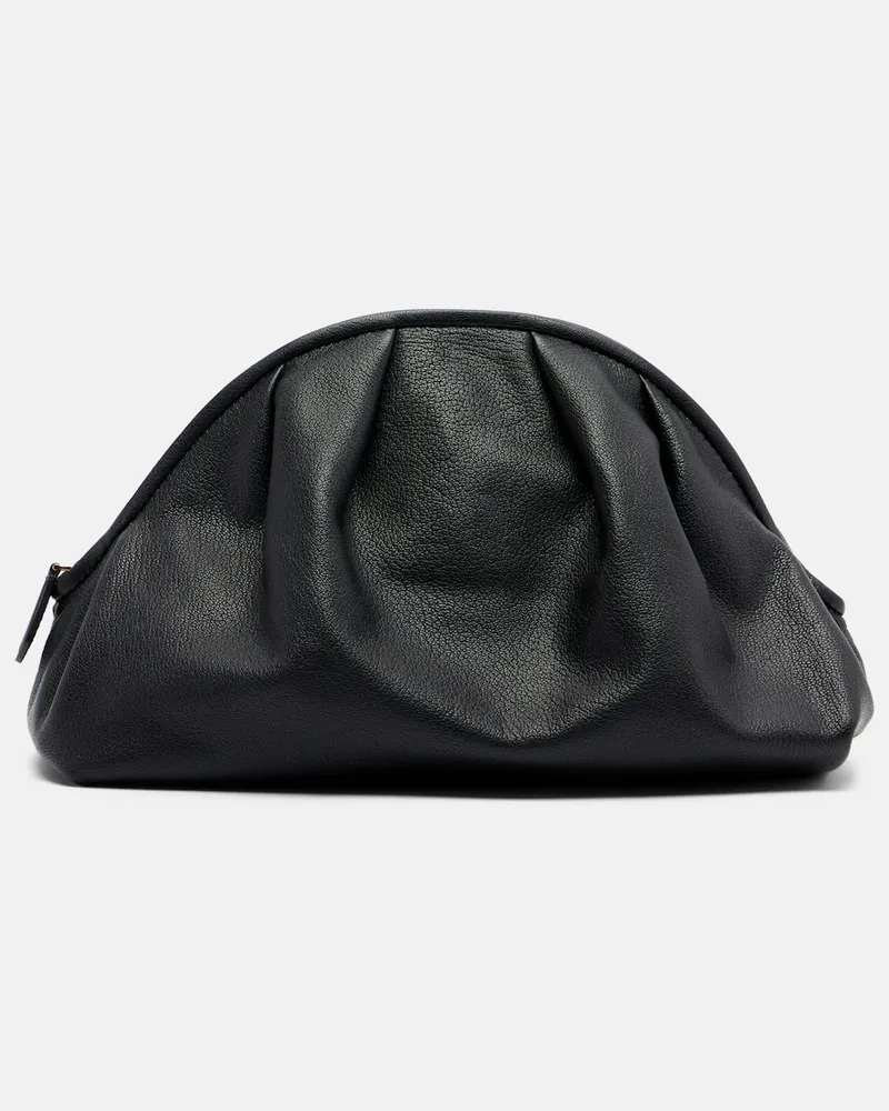 The Row Clutch Charlotte Small aus Leder Schwarz
