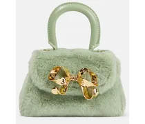Tote The Bow Micro aus Faux Shearling