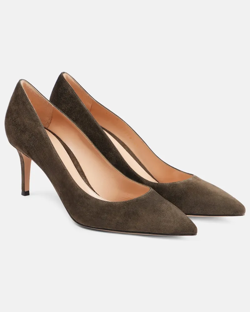 Gianvito Rossi Pumps Gianvito 70 aus Veloursleder Grün