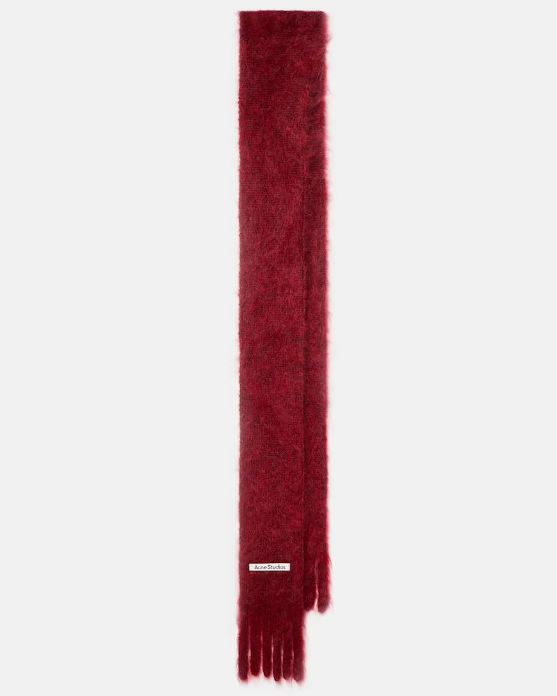 Acne Studios Schal Kinna aus Mohair und Wolle Burgund