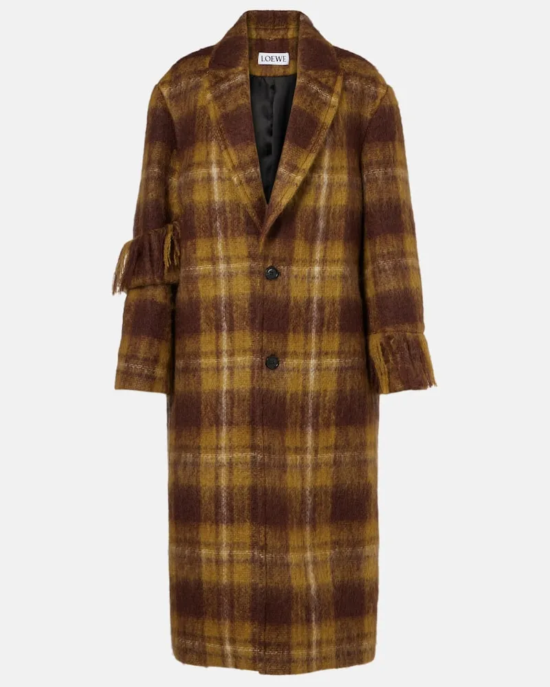 Loewe Mantel aus Mohair und Wolle Gelb