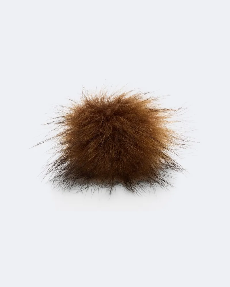 Acne Studios Ring aus Shearling Braun