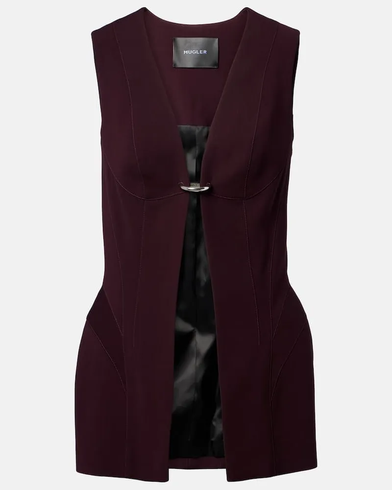 Thierry Mugler Wattierte Weste Violett