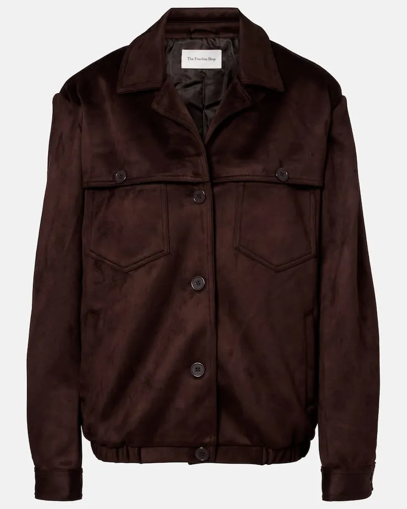 FRANKIE Shop Jacke Hester aus Velourslederimitat Braun