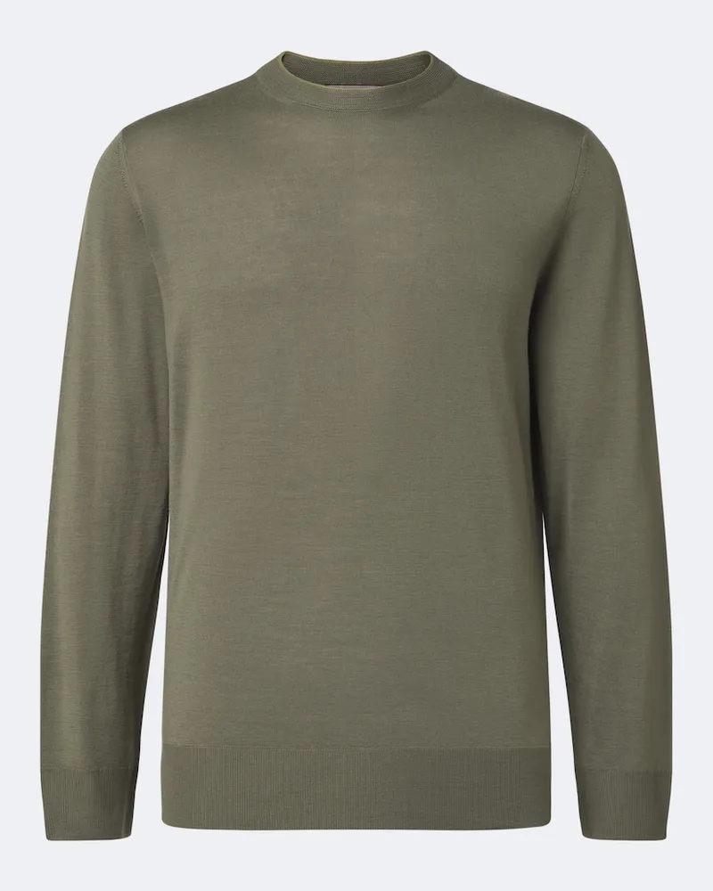 Canali Pullover aus Wolle Grün
