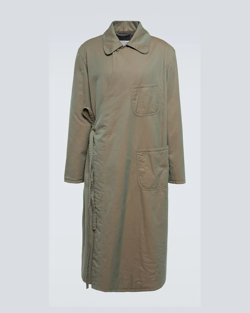 Maison Margiela Mantel aus Baumwoll-Canvas Grã¼n