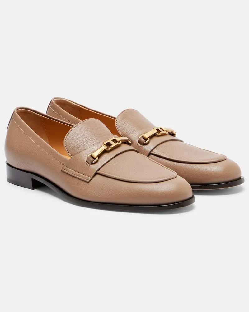 TOD'S Loafers aus Leder Beige