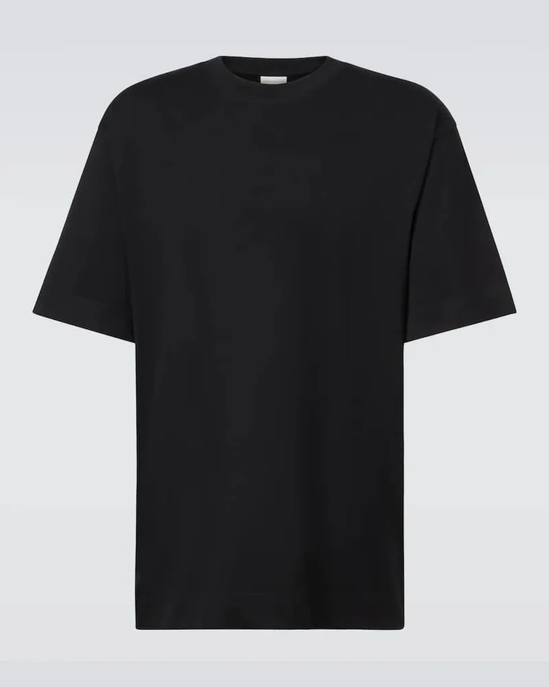 Dries van Noten T-Shirt aus Baumwoll-Jersey Schwarz