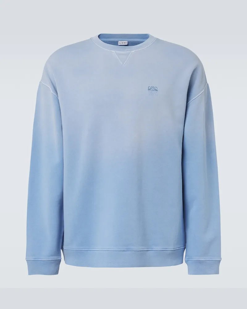 Loewe Sweatshirt Anagram aus Baumwoll-Jersey Blau