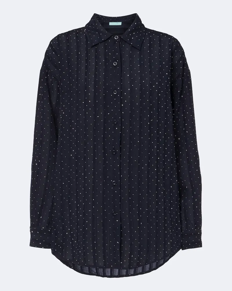 Melissa Odabash Verziertes Hemd Ziggy Blau