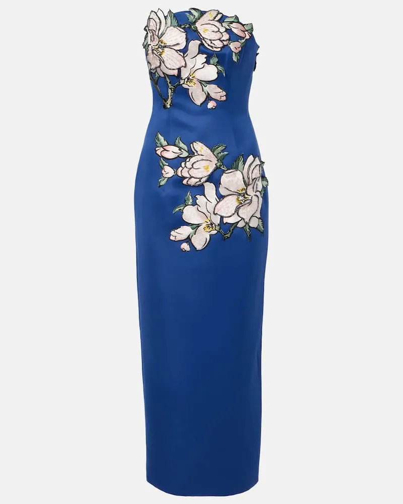 LEO LIN Verziertes Midikleid Ava Blau