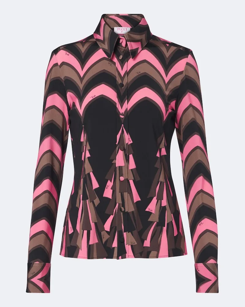 Emilio Pucci Hemd Baiadera aus Jersey Multicolor