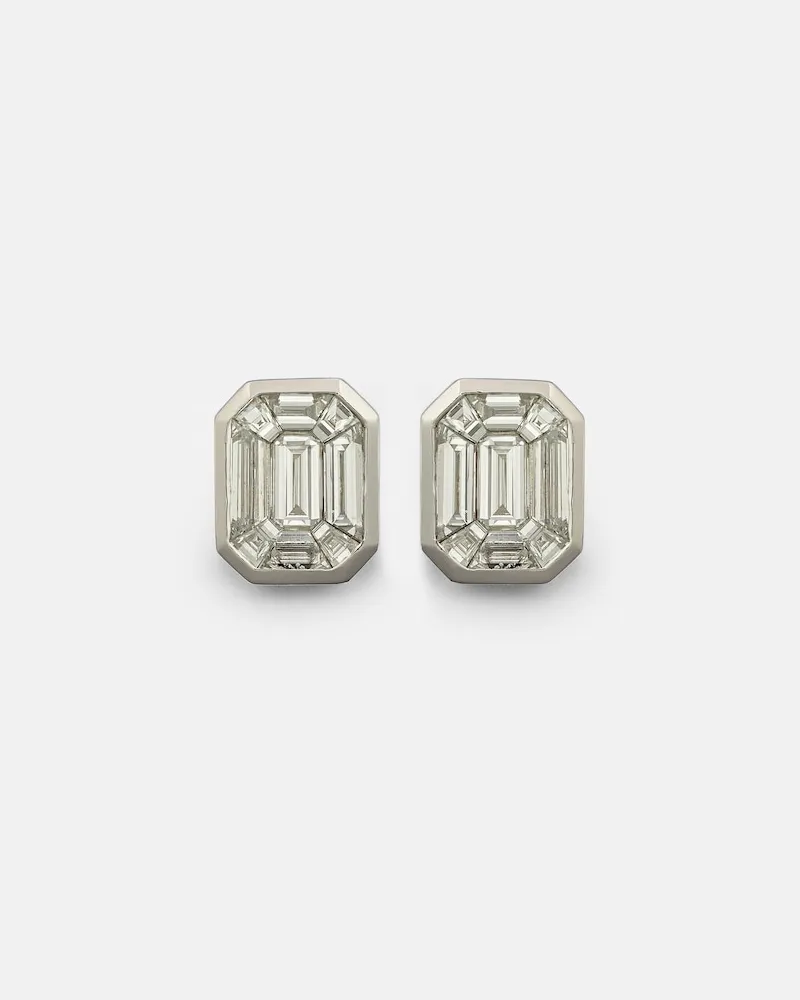 SHAY Ohrringe Illusion aus 18kt Weißgold mit Diamanten Silber