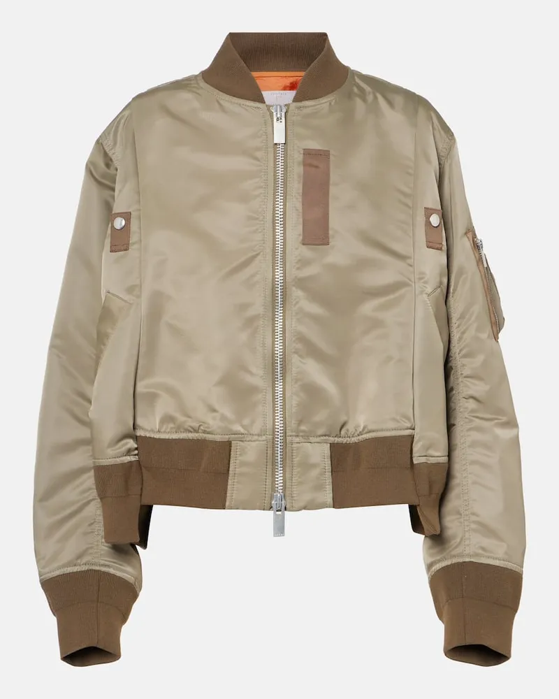 Sacai Blouson aus Twill Beige
