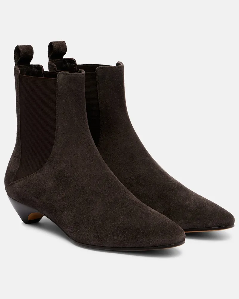 Le Monde Béryl Le Monde Béryl Ankle Boots Allegra aus Veloursleder Braun