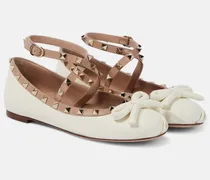 Ballerinas Rockstud aus Leder