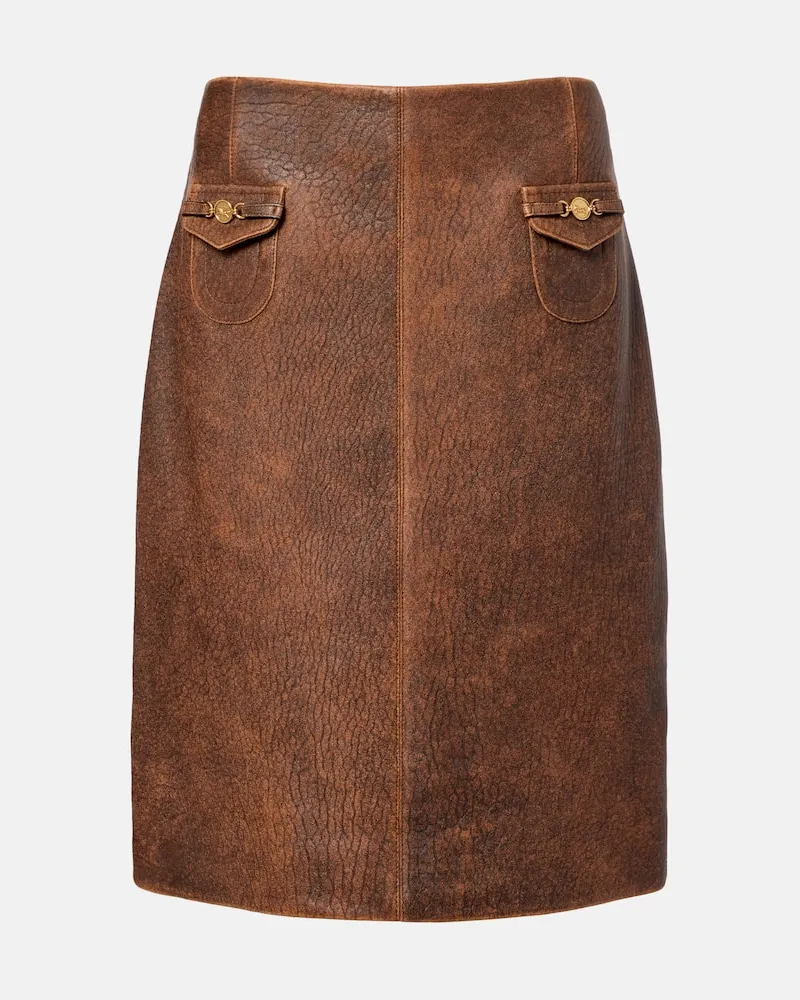 Chloé Chloé Midirock aus Leder Braun