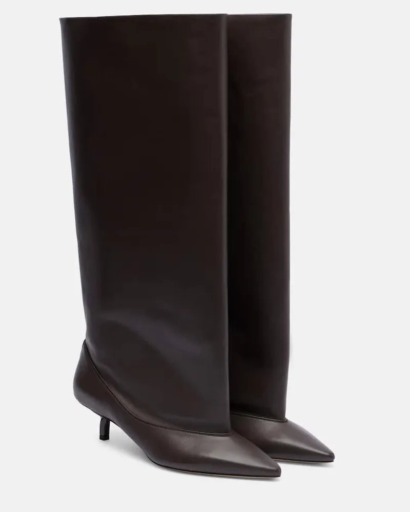 Jacquemus Stiefel Tourni aus Leder Schwarz