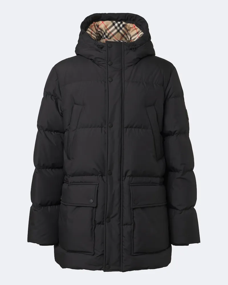 Burberry Daunenmantel Burberry Check Schwarz