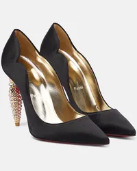 Christian Louboutin Pumps Lipstrass aus Crepe mit Kristallen Multicolor