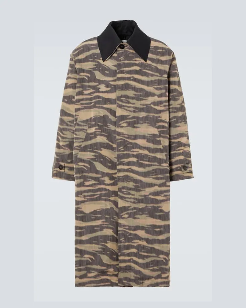Jil Sander Carcoat aus Crêpe de Chine Multicolor