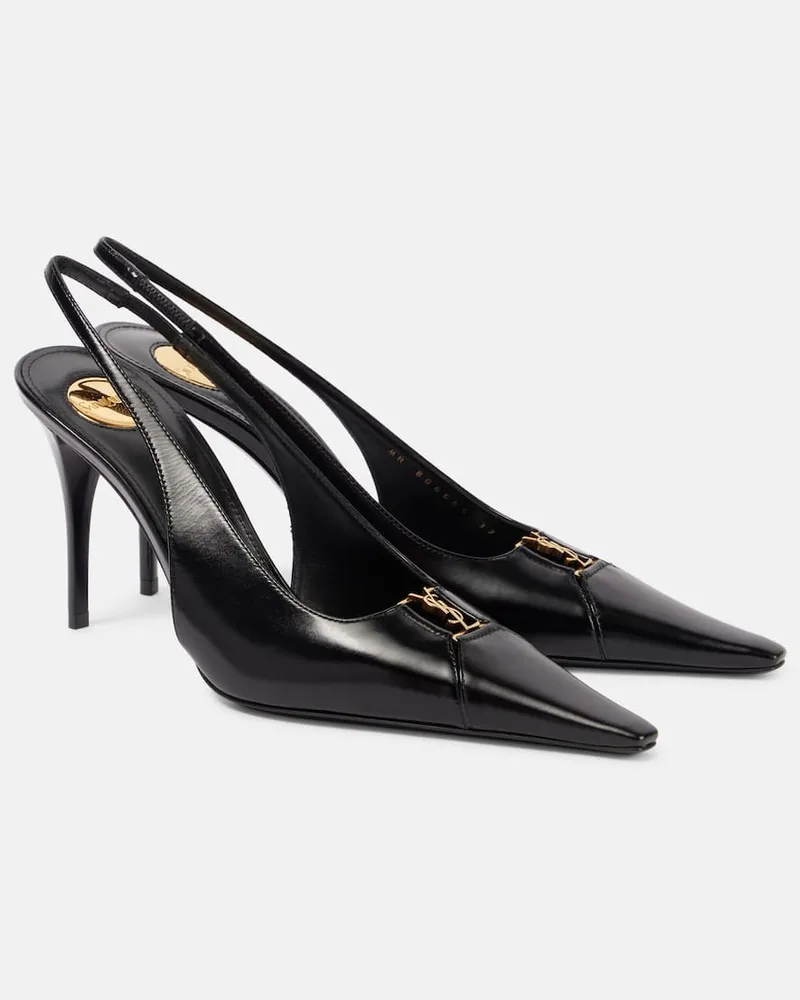 Saint Laurent Slingback-Pumps Babylone Breuteuil 90 Schwarz