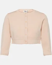 Victoria Beckham Cropped-Cardigan Pink