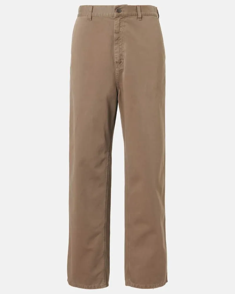 The Row Weite Hose Sharka aus Baumwoll-Gabardine Braun