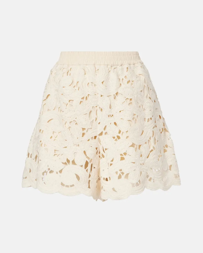 Moncler Shorts aus einem Baumwollgemisch Weiß