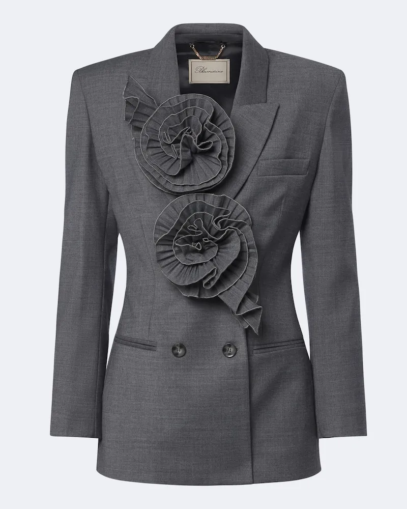 Blumarine Verzierter Blazer Grau