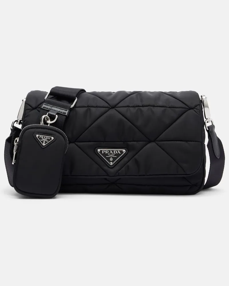 Prada Schultertasche aus Re-Nylon Schwarz