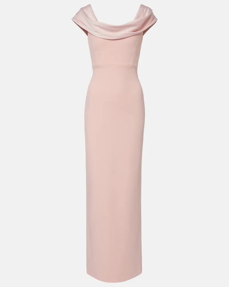 Solace London Robe Adele mit Satinbesatz Rosa