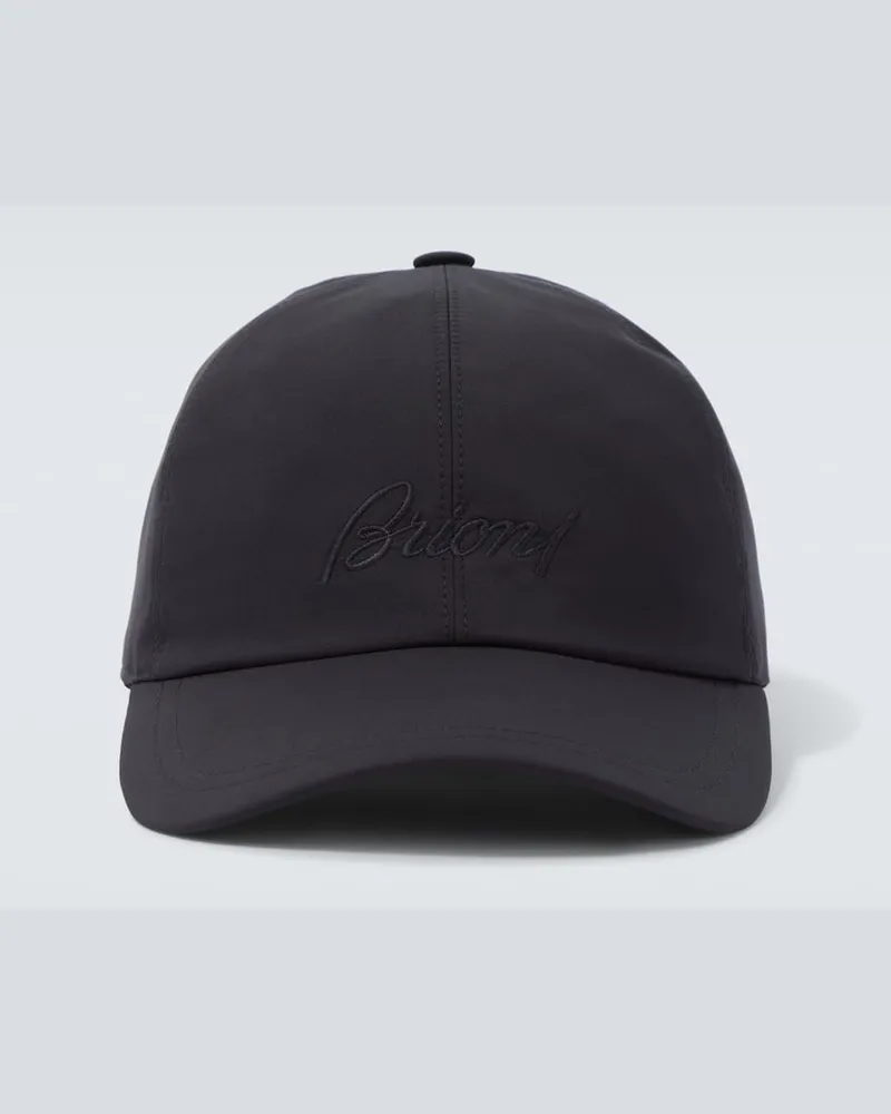 Brioni Bestickte Baseballcap Performa Blau
