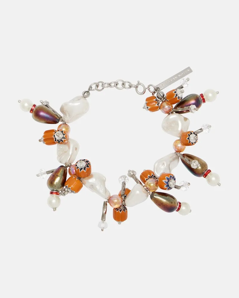 Dries van Noten Verziertes Armband Orange