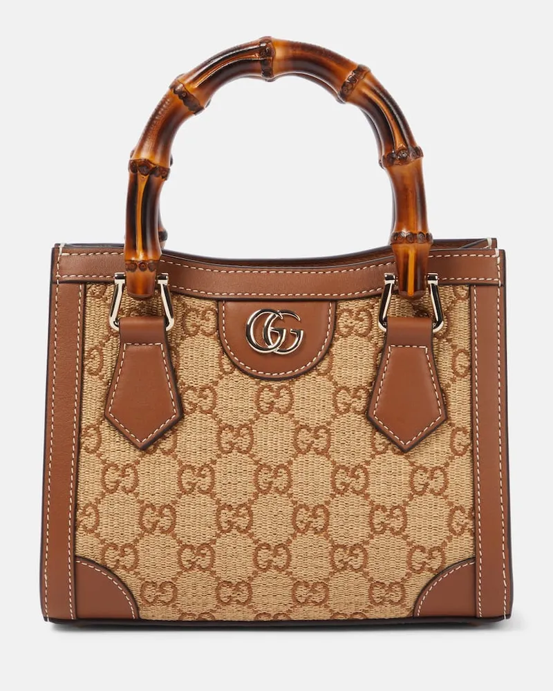 Gucci Tote Bag Diana Small GG aus Canvas Beige